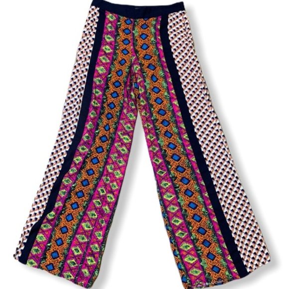 Jealous Tomato Boho Tribal Wide Leg Pants  - Multi - S - Picture 1 of 10